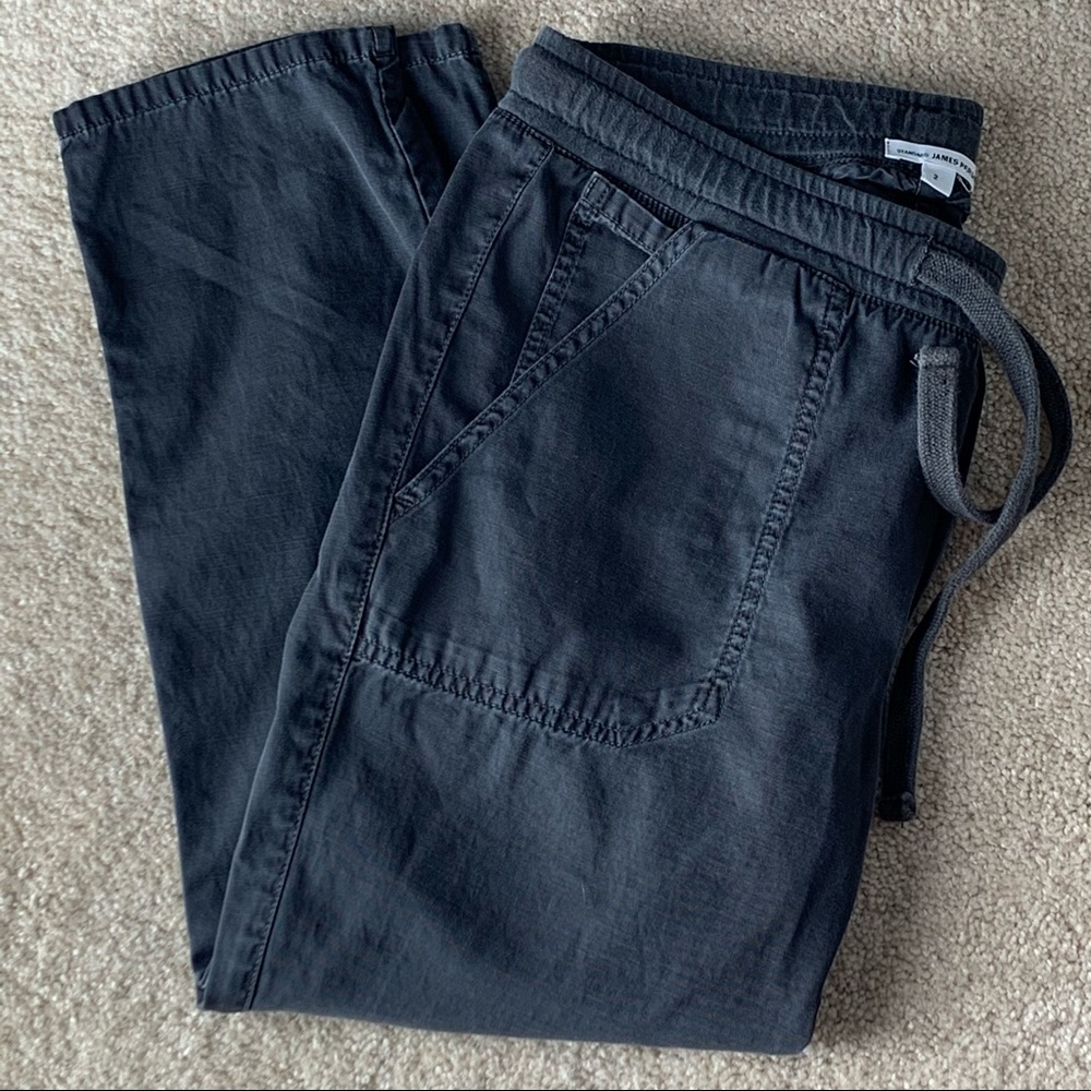 James Perse Stretch Twill Cropped Utility Pants
